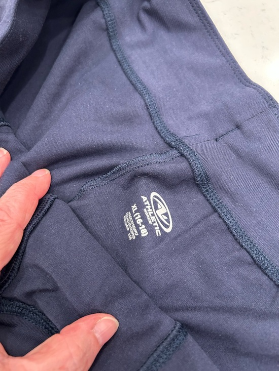 Athletic Works Navy Blue Knit Capris with Drawstring Waistband - Picture 4 of 7